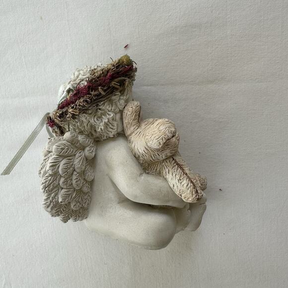 Dreamsicles 10367 Love My Bunny Figurine by Kristin 1997 Cast Art Angel Wings - Picture 4 of 5